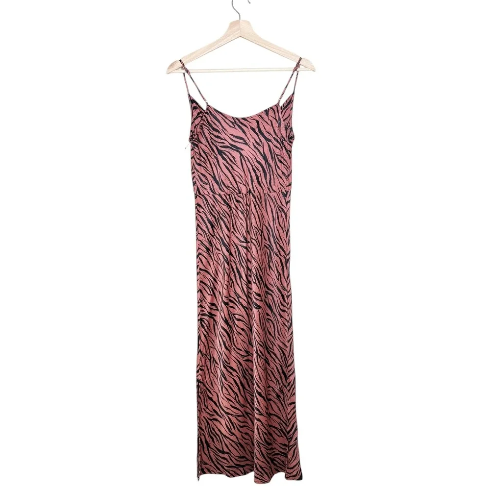 Anthropologie Elyse Printed‎ Bias Slip Midi Dress Size XS